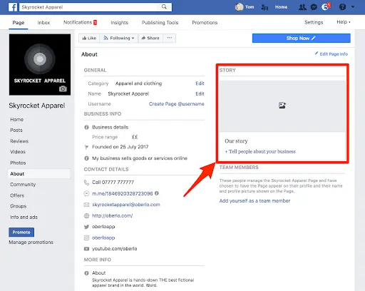 How to set up a facebook business page