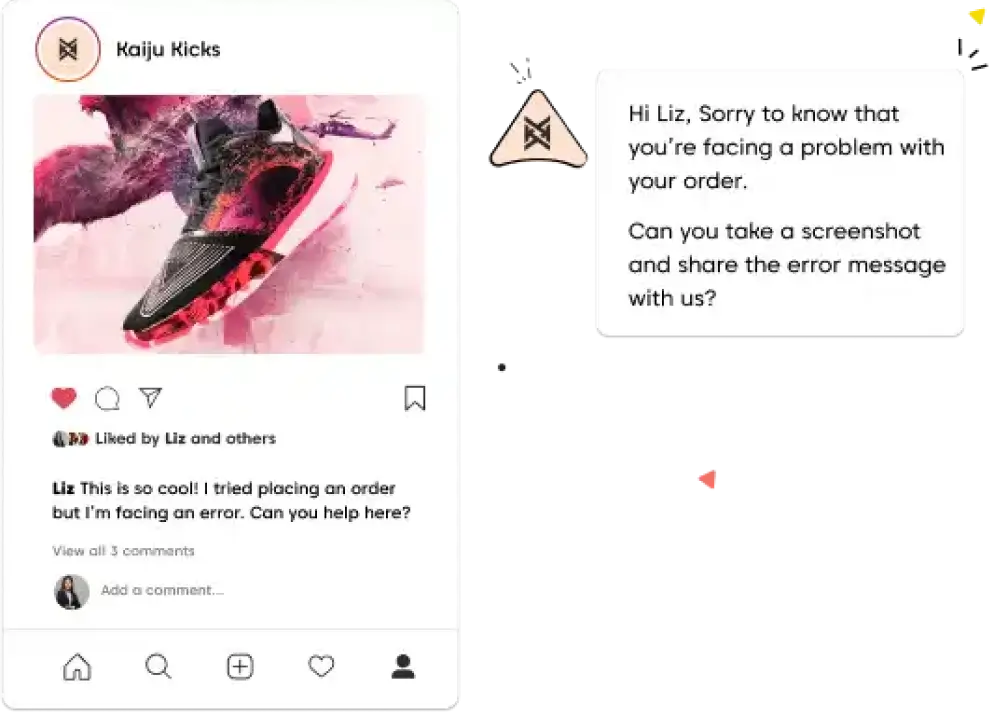 Use private reply to follow-up on public inquiries