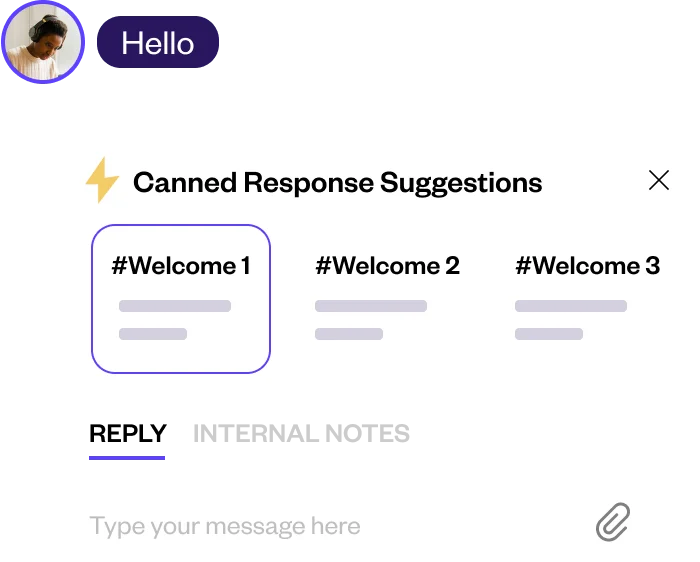 AI powered canned responses
