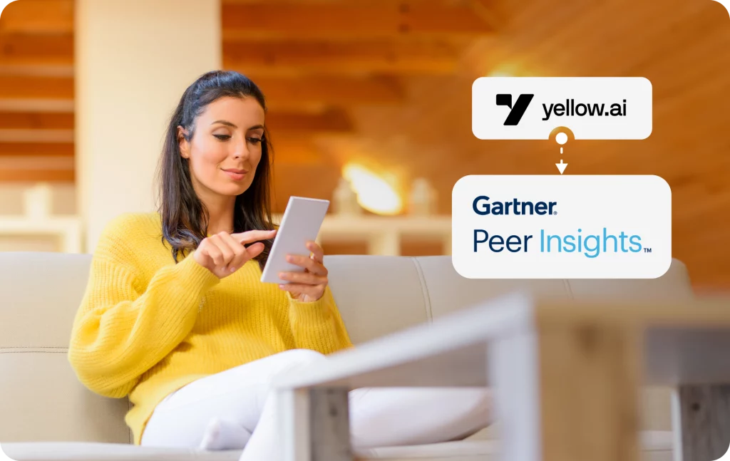 Yellow.ai named a Strong Performer in 2023 Gartner® Peer Insights™ Voice of the Customer Report for Enterprise Conversational AI Platform