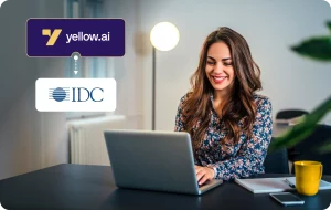 Yellow.ai recognised as a major player in IDC MarketScape: Worldwide general-purpose conversational AI software 2023 vendor assessment report
