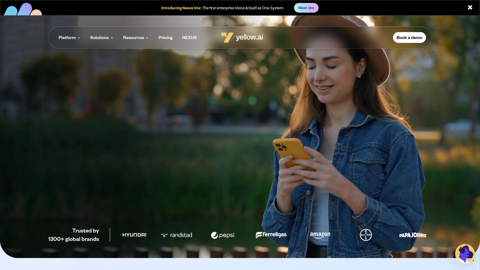 Screenshot from https://yellow.ai