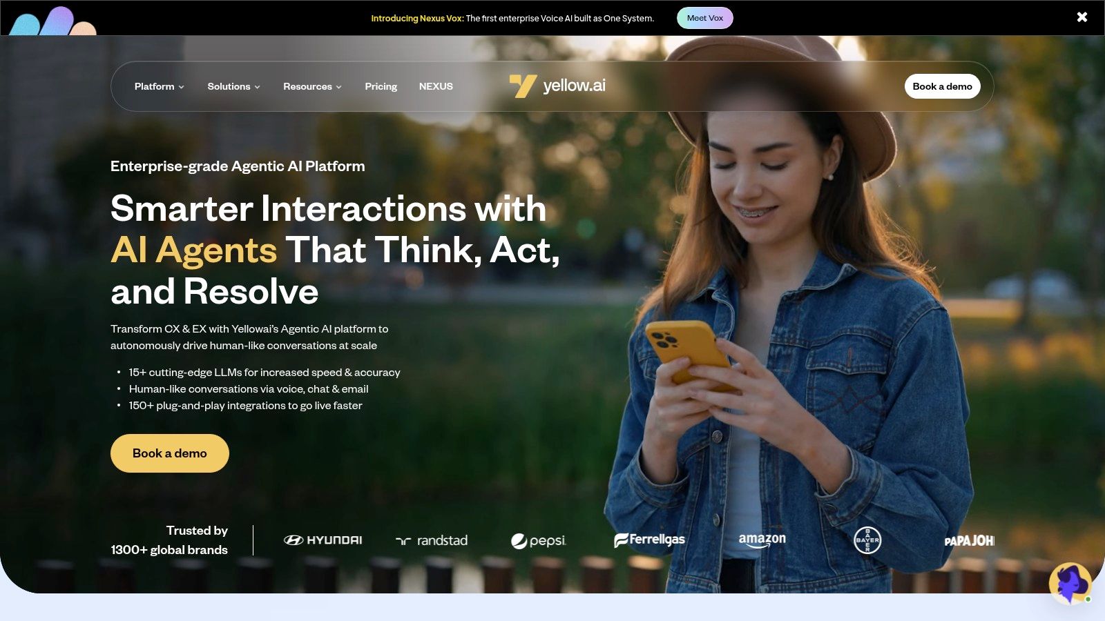 Screenshot from https://yellow.ai