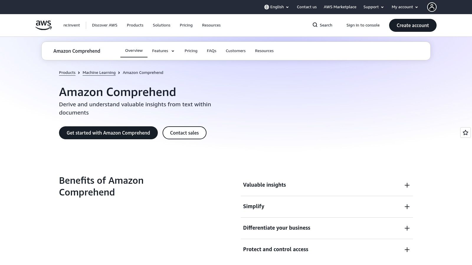 Amazon Comprehend