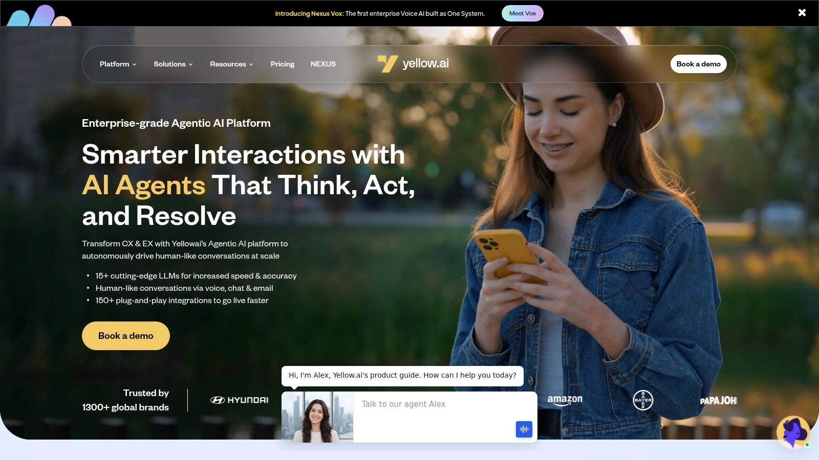 Screenshot from https://yellow.ai