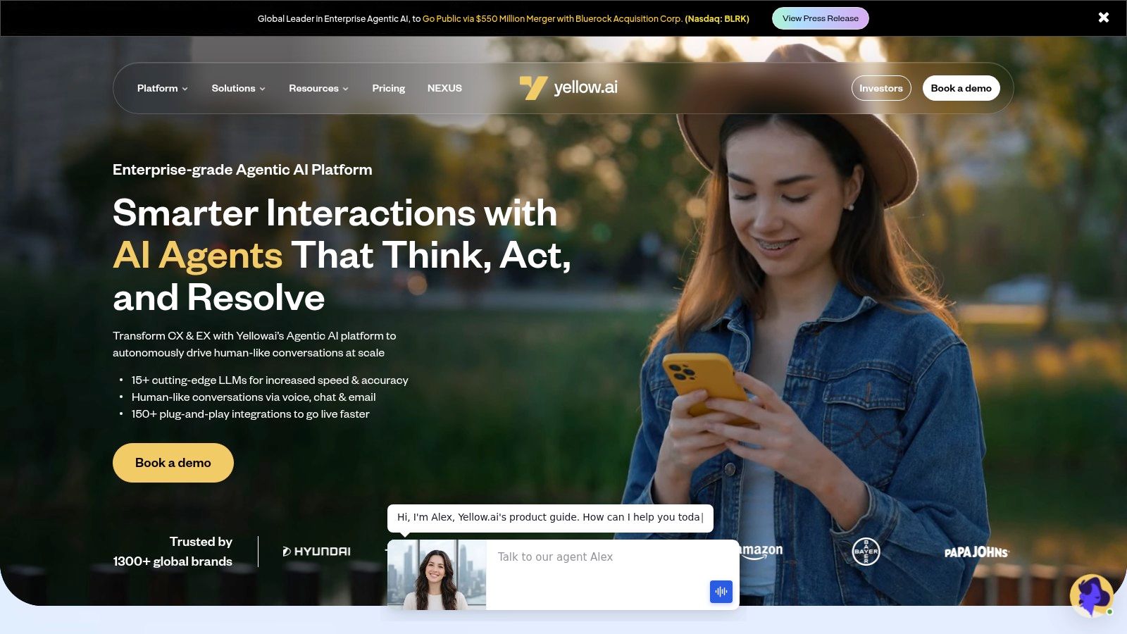 Screenshot from https://yellow.ai